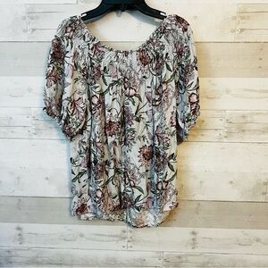 Maurices Floral Puff Sleeve Blouse